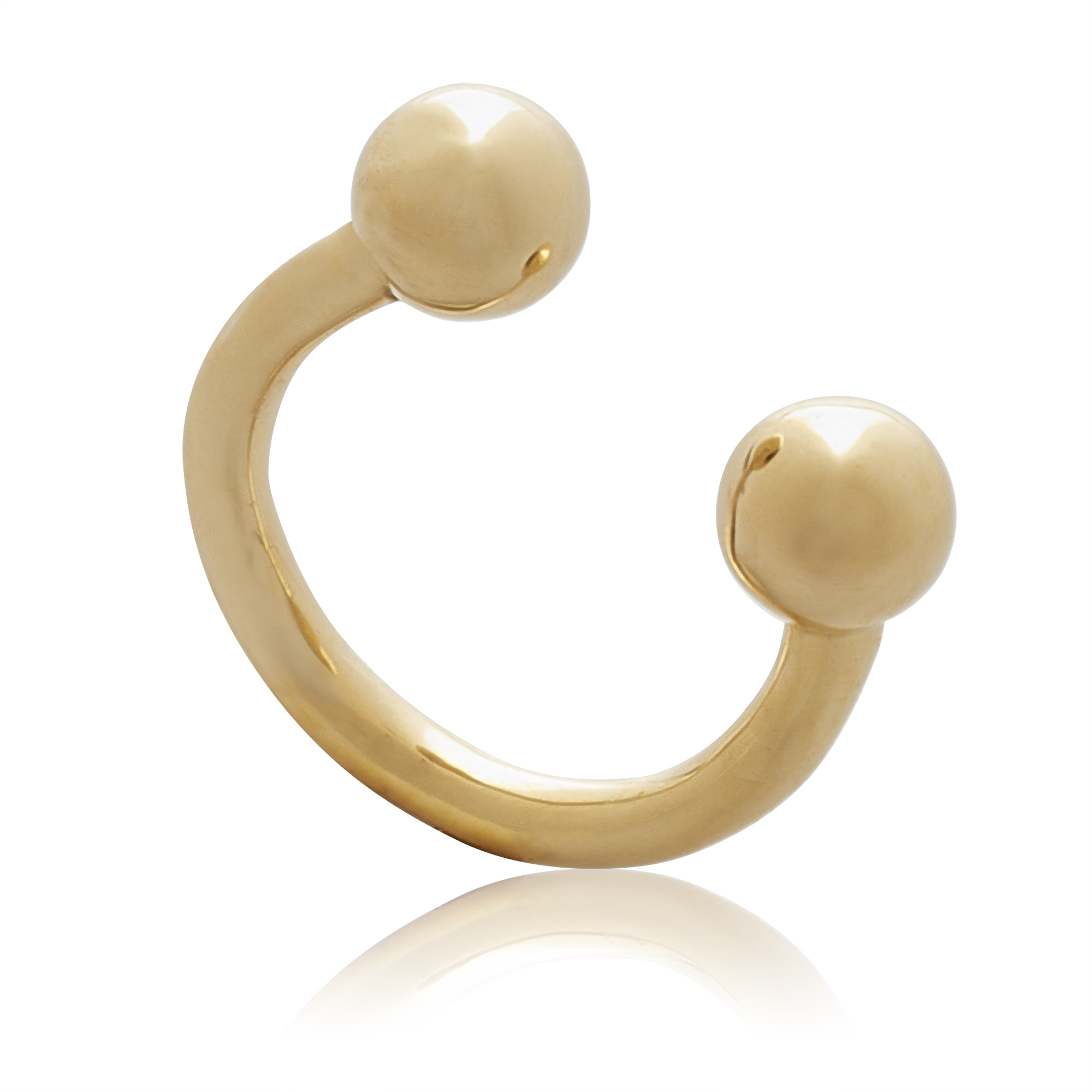 Créoles Boules Or Jaune 18 Carats (750) – 2.15g – Satinées Polies – Femme